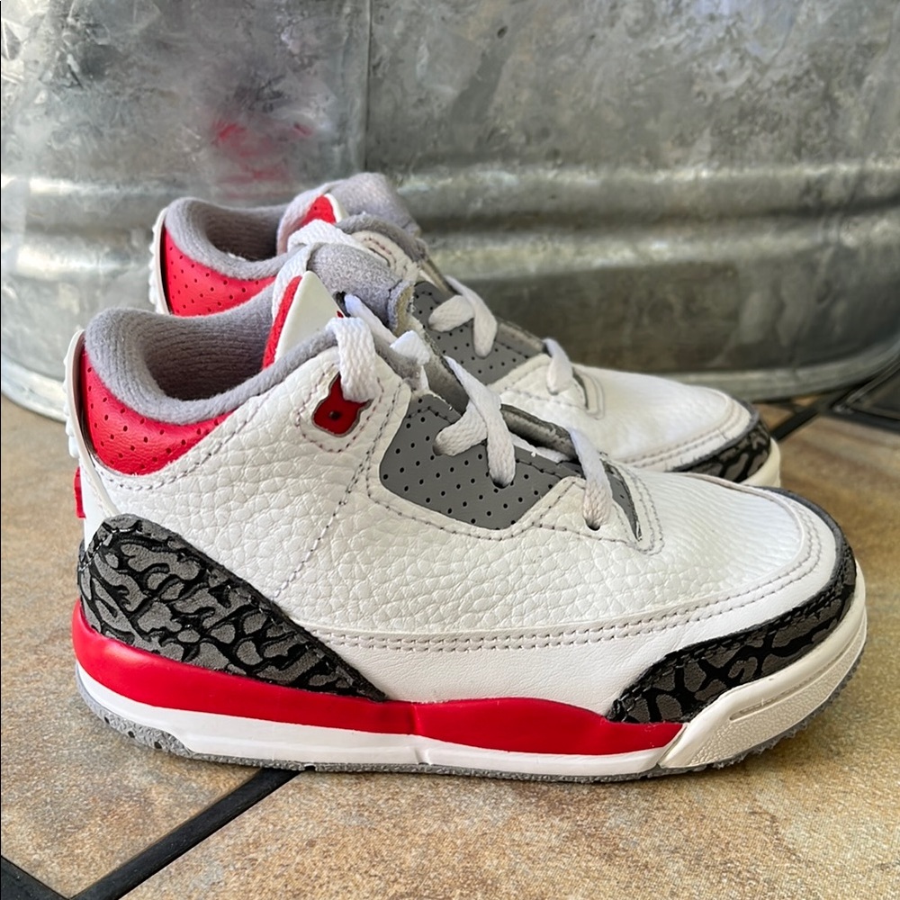 Jordan White and Red Sneakers with Air Cushioning